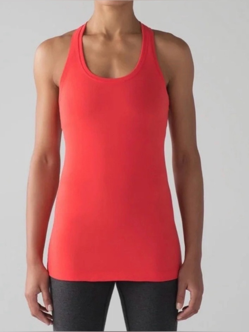 EUC Women’s Lululemon Red Orange Alarming Cool Racerback Tank Top- Size 6